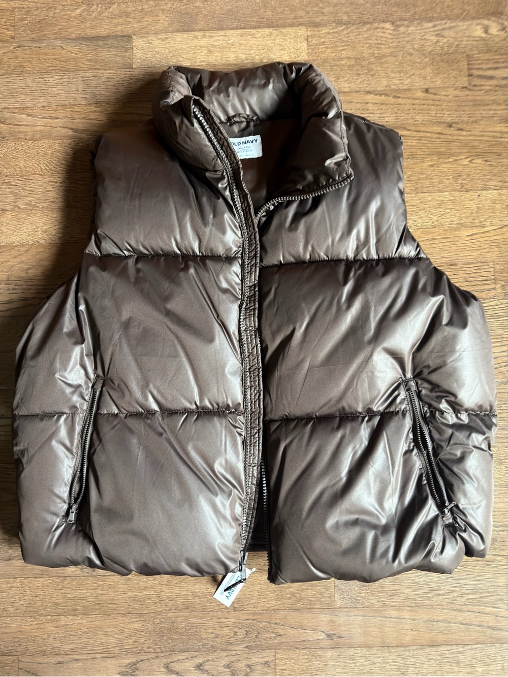 Old Navy Women's Brown Quilted Puffer Vest